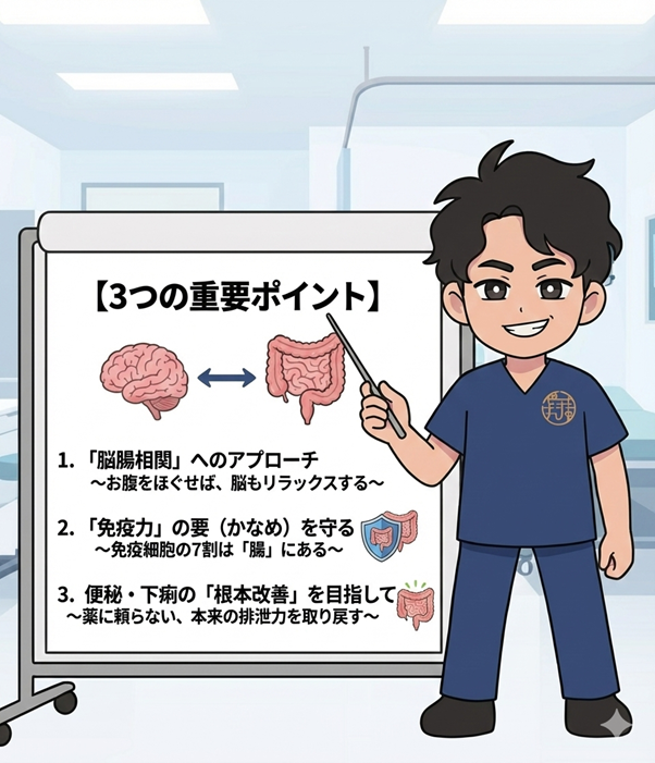 【当院【3つの重要ポイント】のクレニオセラピー 3つの特徴】